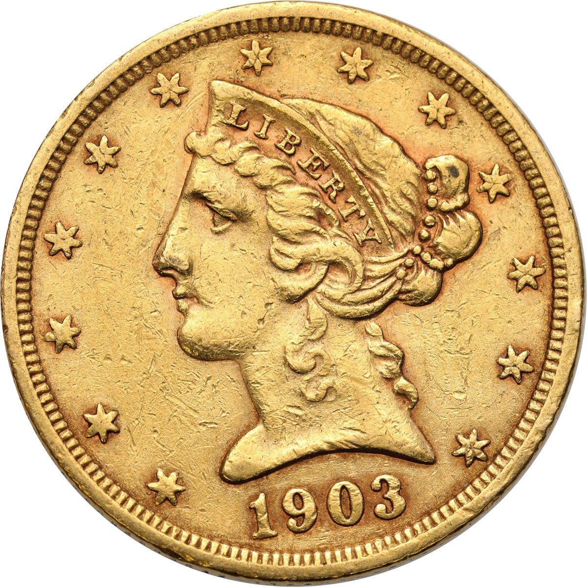 USA Złote 5 dolarów 1903 S San Francisco
